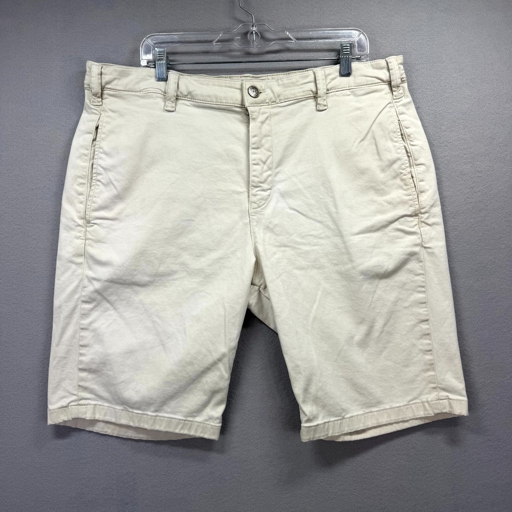 Mavi Jeans Mike Chino Shorts Mens‎ 38 Beige Stretch Flat Front Casual 10.5"